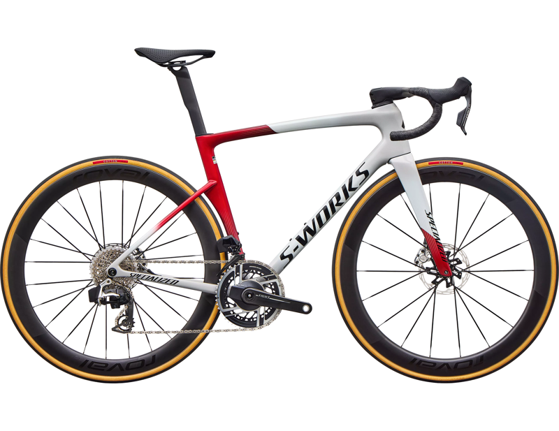 Specialized S-Works Tarmac SL9 AXS Carbon Road Bike 2027 in Gloss White Silver Metallic/Gloss Ruby