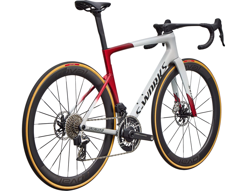 Specialized S-Works Tarmac SL9 AXS Carbon Road Bike 2027 in Gloss White Silver Metallic/Gloss Ruby-2