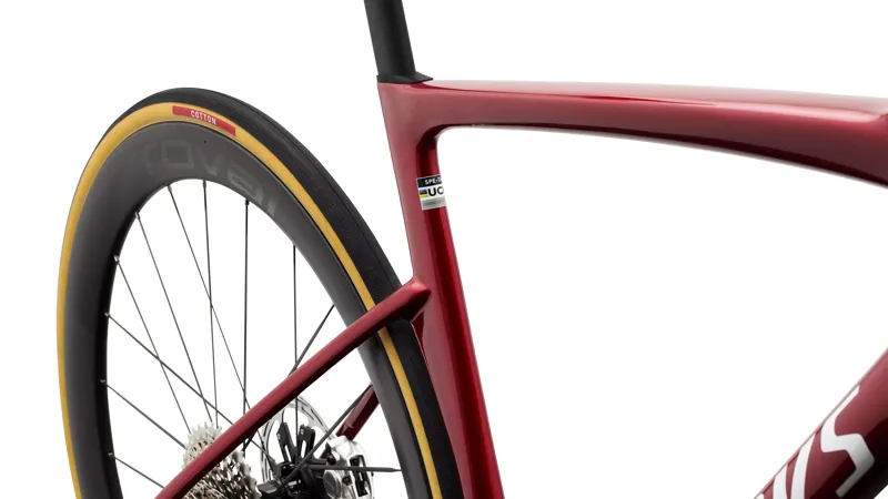 Specialized S-Works Tarmac SL9 AXS Carbon Road Bike 2027 in Ruby Metallic/White Silver Metallic-5