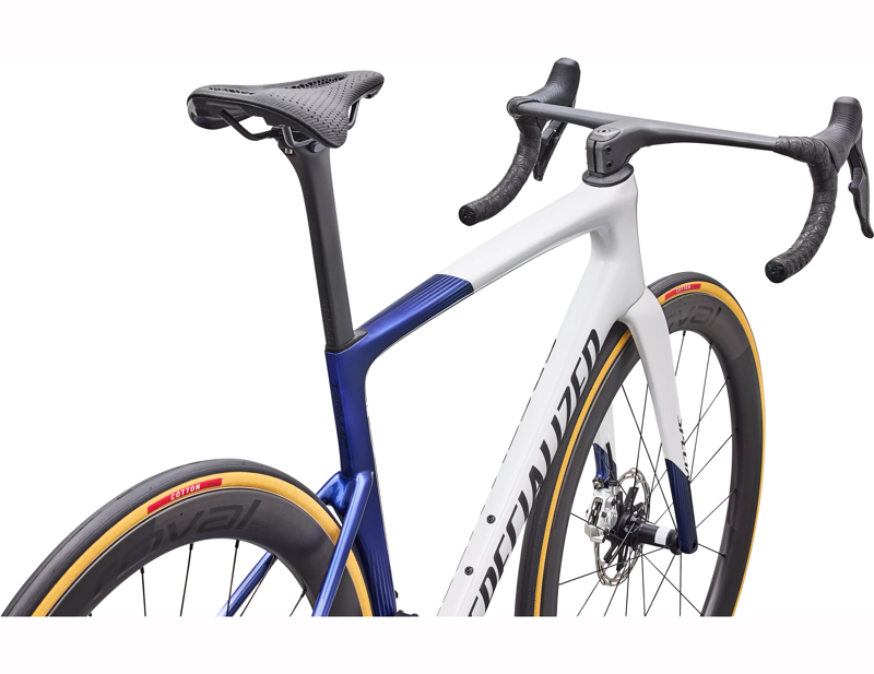Specialized Tarmac SL9 S-Level SRAM RED AXS Carbon Road Bike 2027 in Gloss White/Majesty Blue -4