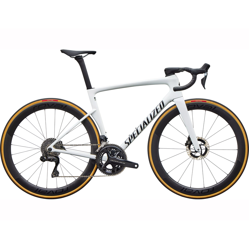 Balfes Bikes Specialized Tarmac SL9 S-Level Shimano Dura-Ace Di2 Road Bike 2027 in Gloss White Silver Metallic/Tarmac Black | Free postage over £30, £10 off first order, price match & 0% finance.