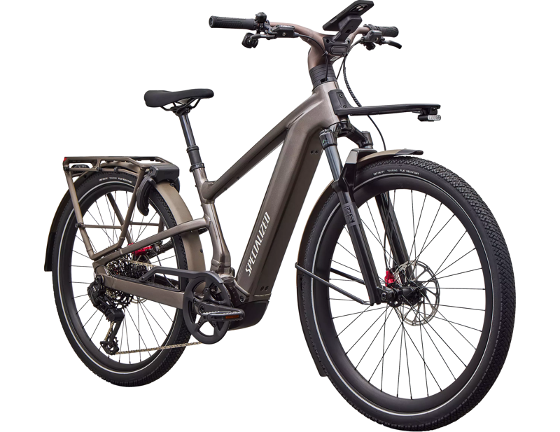 Specialized Vado 3 6.0 NB Electric Hybrid Bike 2027 in Gloss Warm Smoke Metallic/Satin Brushed Chrome-2