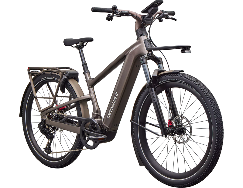 Specialized Vado 3 EVO 6.0 Electric Hybrid Bike 2027 in Gloss Warm Smoke Metallic/Satin Brushed Chrome-1