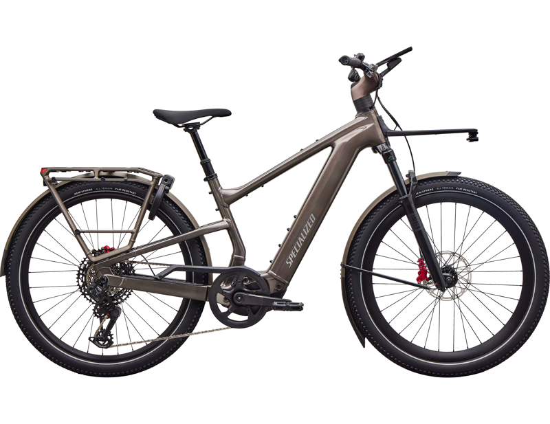Specialized Vado 3 EVO 6.0 Electric Hybrid Bike 2027 in Gloss Warm Smoke Metallic/Satin Brushed Chrome