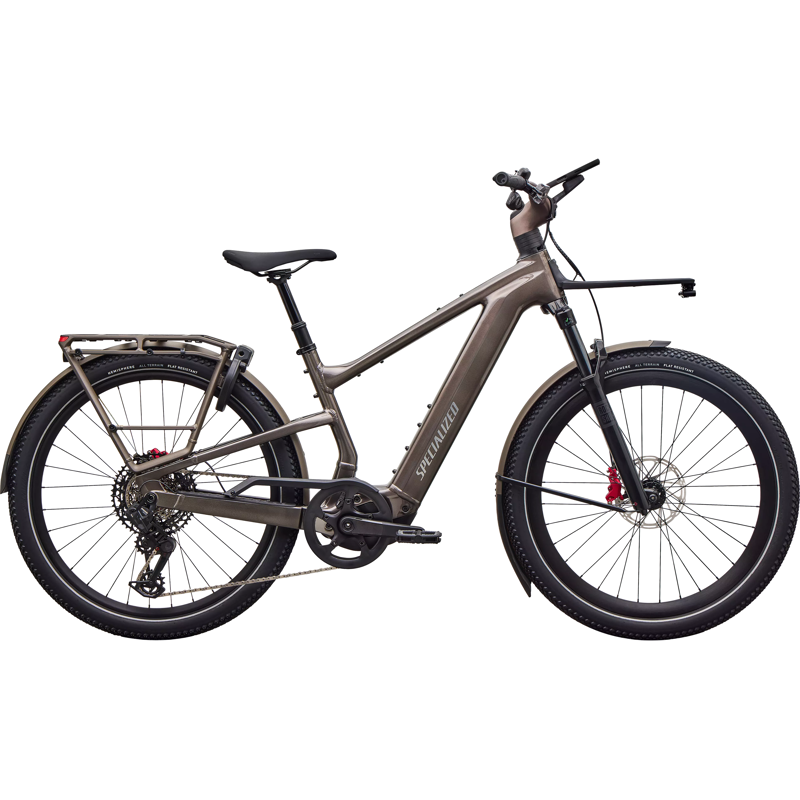 Balfes Bikes Specialized Vado 3 EVO 6.0 Electric Hybrid Bike 2027 in Gloss Warm Smoke Metallic/Satin Brushed Chrome | Free postage over £30, £10 off first order, price match & 0% finance.
