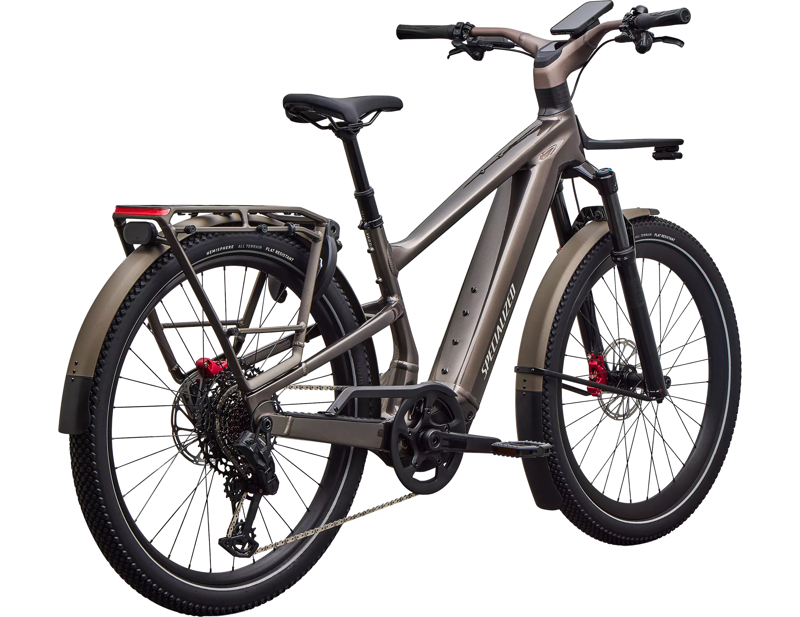 Specialized Vado 3 EVO 6.0 Electric Hybrid Bike 2027 in Gloss Warm Smoke Metallic/Satin Brushed Chrome-2