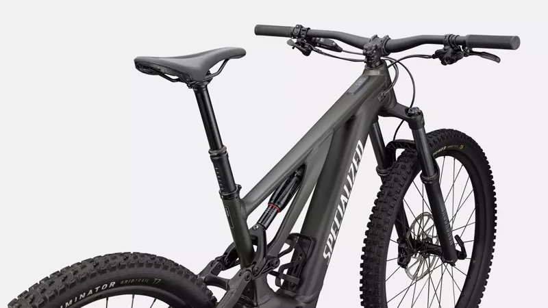 Specialized Turbo Levo Alloy Full Suspension Electric Mountain Bike 2024 in Satin Dark Moss Green Dune White-4