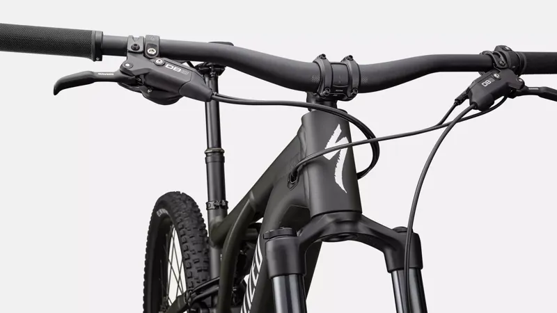 Specialized Turbo Levo Alloy Full Suspension Electric Mountain Bike 2024 in Satin Dark Moss Green Dune White-5