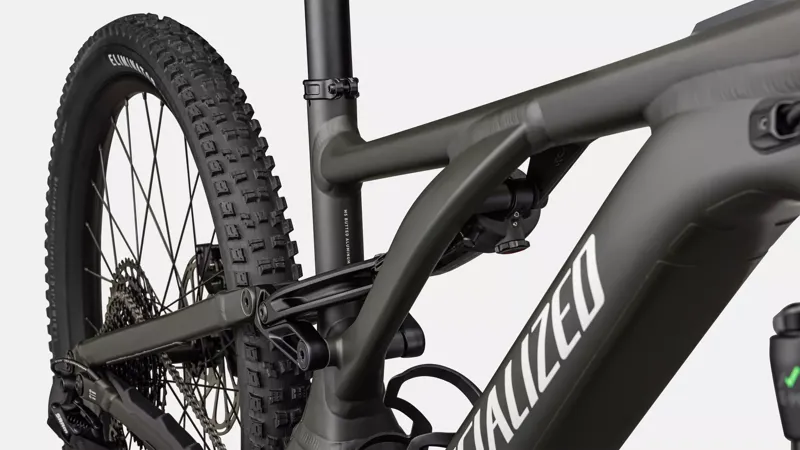 Specialized Turbo Levo Alloy Full Suspension Electric Mountain Bike 2024 in Satin Dark Moss Green Dune White-6