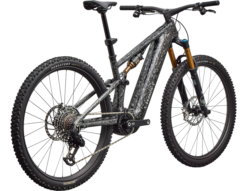 Specialized S-Works Levo R Electric Full Suspension Mountain Bike 2026 in Gloss Shadow Silver / Blended Speckle Over Carbon Dust / Silver Dust-1