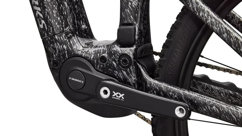 Specialized S-Works Levo R Electric Full Suspension Mountain Bike 2026 in Gloss Shadow Silver / Blended Speckle Over Carbon Dust / Silver Dust-6