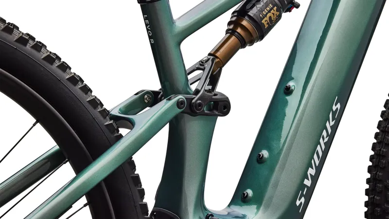 Specialized S-Works Levo R Electric Full Suspension Mountain Bike 2026 in Gloss Premium Fjord Metallic/White-7