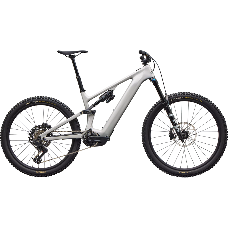Balfes Bikes Specialized Turbo Levo 4 Comp AXS Carbon Electric Mountain Bike 2027 in Gloss Dolomite/Shadow Silver | Free postage over £30, £10 off first order, price match & 0% finance.