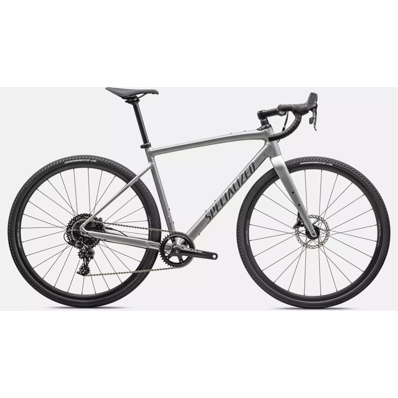 Balfes Bikes Specialized Diverge Comp E5 Gravel Bike 2025 in Satin Silver Dust/Smoke | Free postage over £30, £10 off first order, price match & 0% finance.