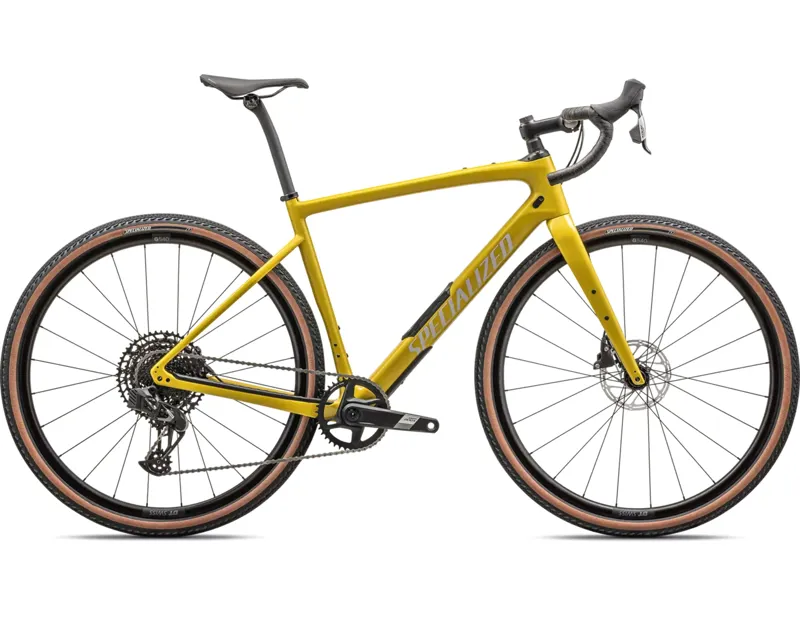 ONE OFF Specialized Diverge Comp 56cm Carbon Gravel Bike 2024 in Metallic Sulfur/Amber Glow/Purple Haze/Metallic Obsidian