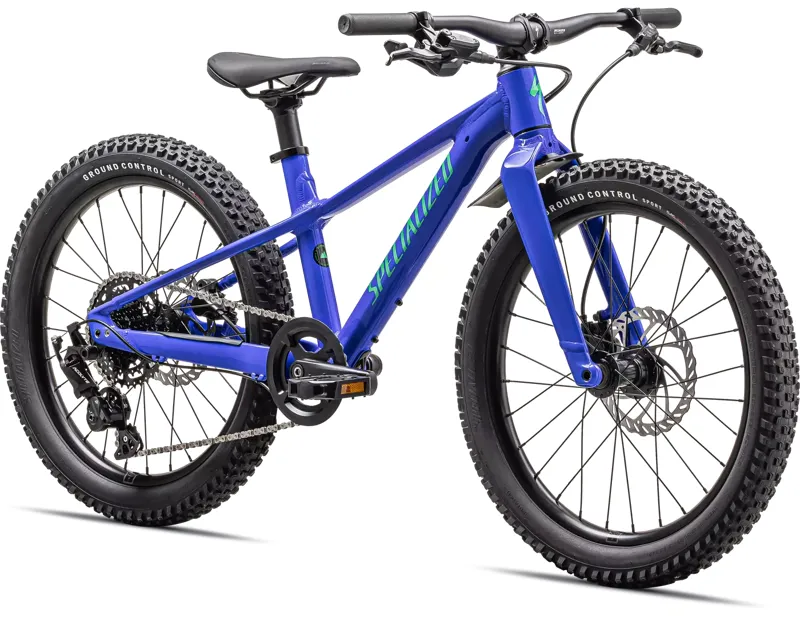 Specialized Riprock 20 inch Kids Bike 2024 in Gloss Sapphire Blue and Green-1