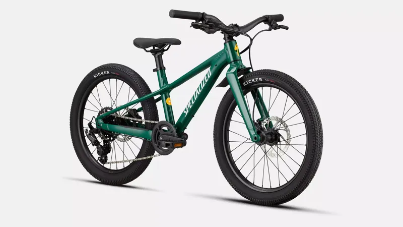 Specialized Riprock 20 Inch Kids Bike 2026 in Gloss Pine Green / Dune White and California Sunshine-1