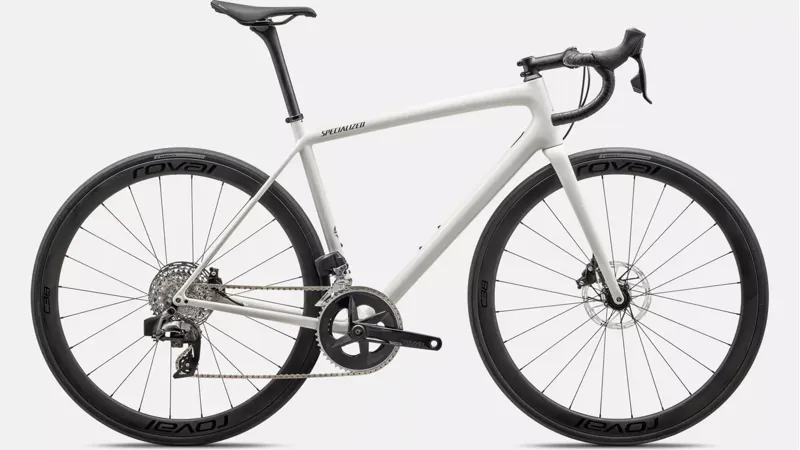 Specialized Aethos Expert Road Bike 2024 in Dune White/Obsidian