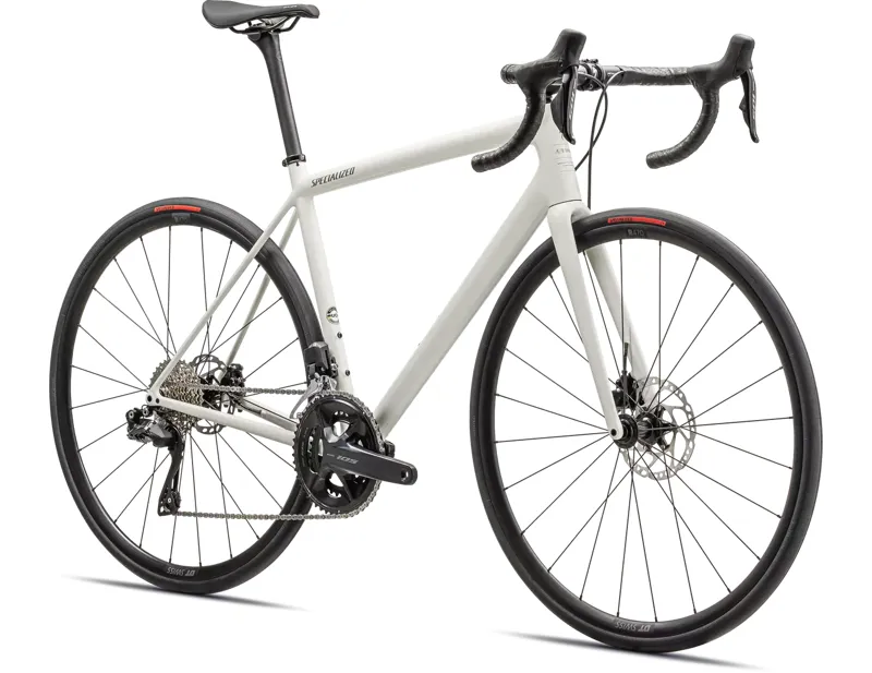 Specialized Aethos Comp 105 Di2 Road Bike 2025 in Dune White/Spruce-1