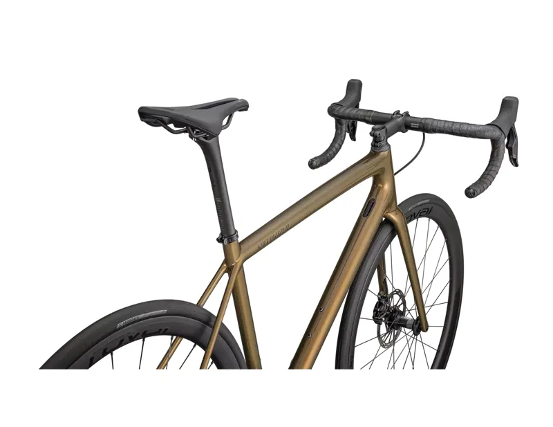 Specialized Aethos Expert Rival eTap AXS Road Bike 2025 in Burnt Gold/Doppio-3