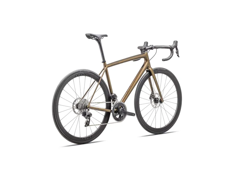 Specialized Aethos Expert Rival eTap AXS Road Bike 2025 in Burnt Gold/Doppio-2