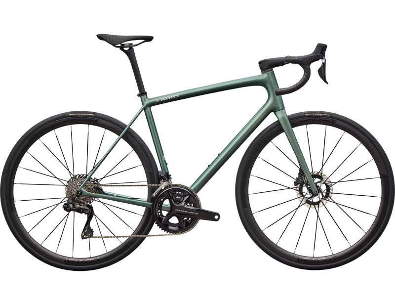 Balfes Bikes Specialized S-Works Aethos 2 Di2 Road Bike 2026 in Premium Fjord Metallic / Dolomite Metallic | Free postage over £30, £10 off first order, price match & 0% finance.