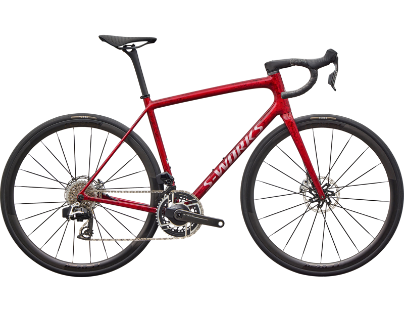 Balfes Bikes Specialized S-Works Aethos 2 AXS Road Bike 2026 in Sandstone Metallic Base / Red Tint | Free postage over £30, £10 off first order, price match & 0% finance.