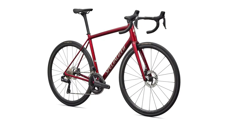 Specialized Aethos 2 Pro Di2 Road Bike 2026 in Gloss Red Sky/Chrome-1
