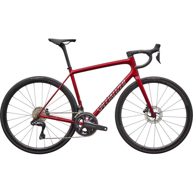 Balfes Bikes EX DEMO Specialized Aethos 2 Pro Di2 Road Bike 2026 58cm in Gloss Red Sky/Chrome | Free postage over £30, £10 off first order, price match & 0% finance.