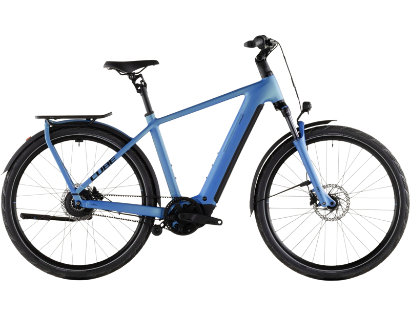 Balfes Bikes Cube Kathmandu Hybrid Comfort Pro 800 Electric Hybrid Bike 2026 in Azure/Black | Free postage over £30, £10 off first order, price match & 0% finance.