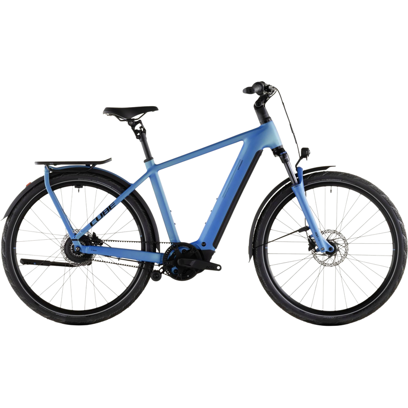 Balfes Bikes Cube Kathmandu Hybrid Comfort Pro 800 Electric Hybrid Bike 2026 in Azure/Black | Free postage over £30, £10 off first order, price match & 0% finance.