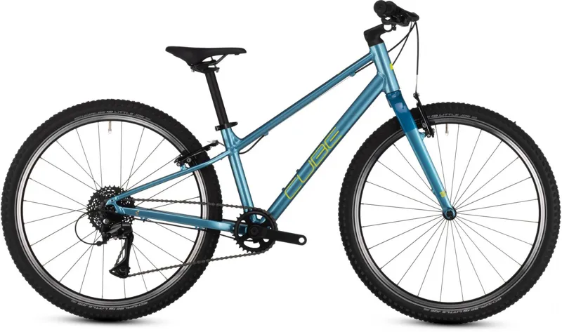 Cube Numove 240 24 Inch Wheel Kids Bike 2025 in Blue/Lime