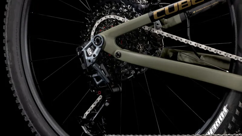 Cube AMS ONE11 C:68X TM 29 Full Suspension Mountain Bike 2026 in Dustolive/Gold-5