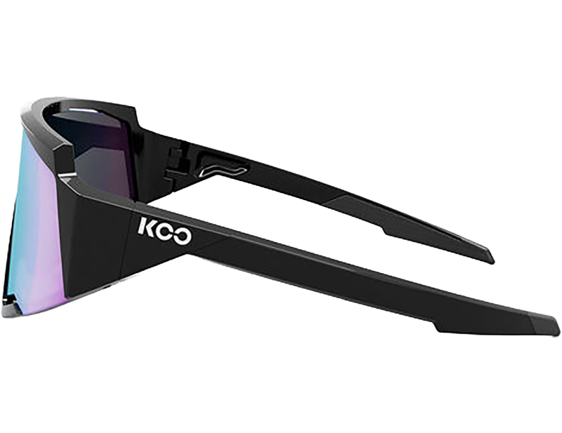 Koo Spectro Sunglasses in Black/Turquoise Mirror-2