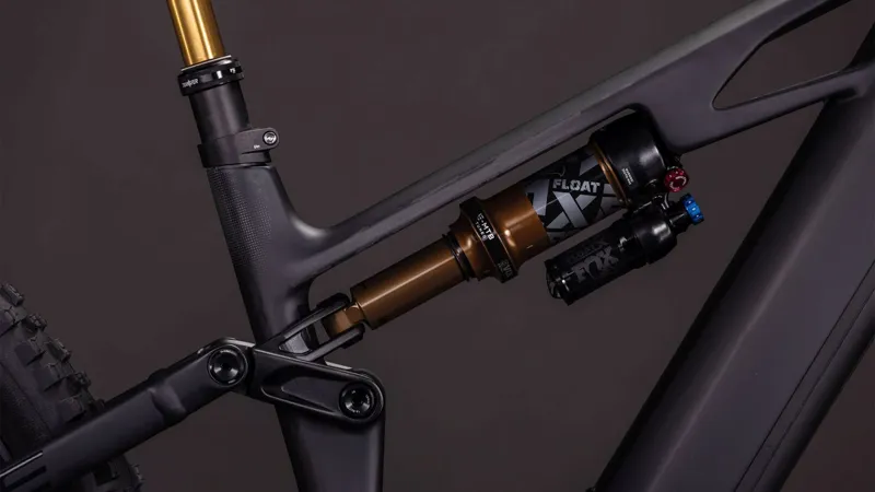 Cube Stereo Hybrid one44 HPC AT 800 Electric Full Suspension Mountain Bike 2026 in Carbon/Gold-2