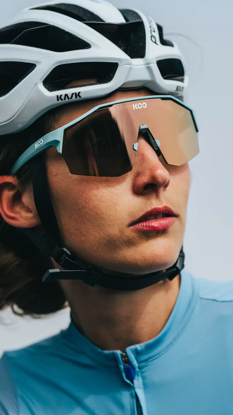 Koo Alibi Sunglasses in Harbor Blue Matt/Copper Mirror-3