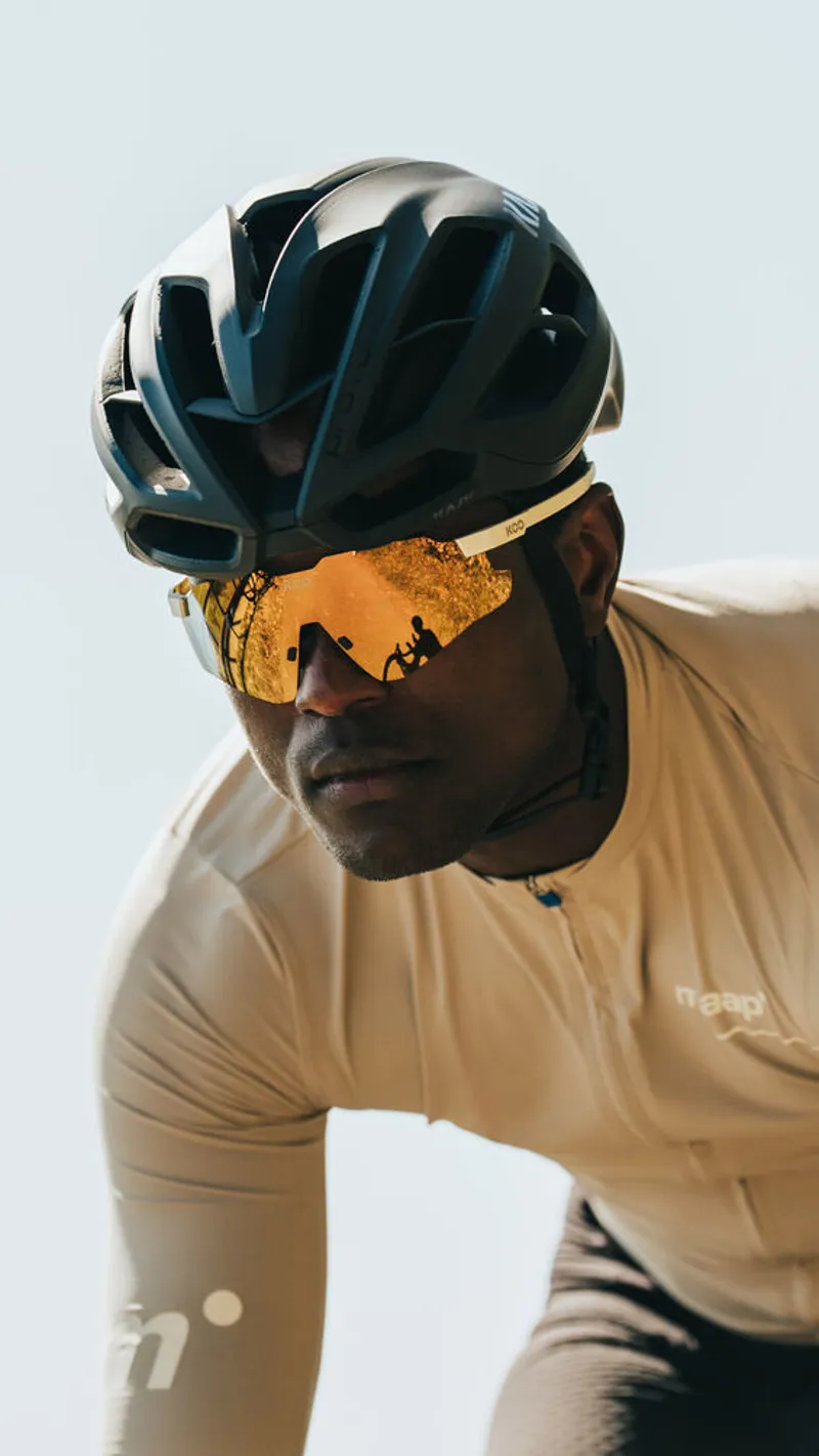 Koo Nebula Sunglasses in Vanilla Matt/Dark Gold Mirror-3