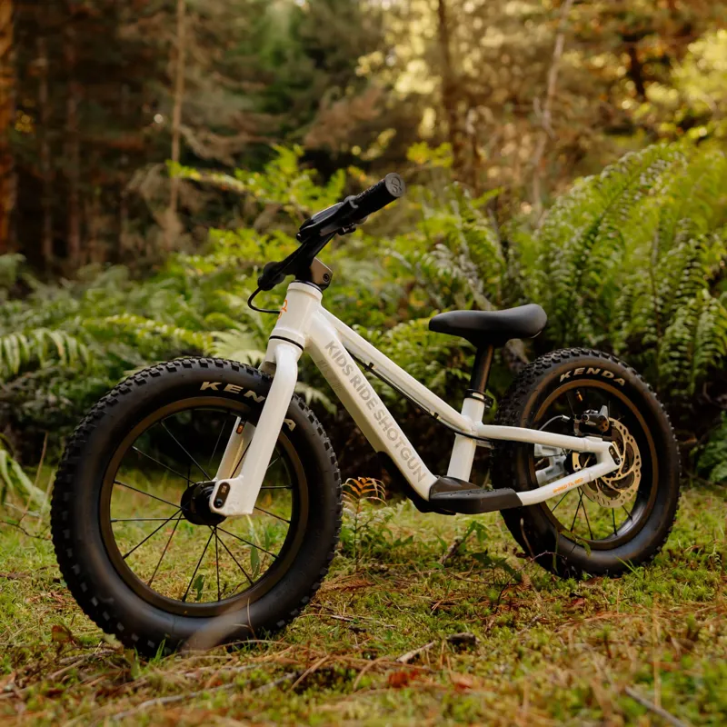 Kids Ride Shotgun Dirt Hero II Balance Bike 12inch wheel with Magura Brake 2027 in Arctic Storm White-2