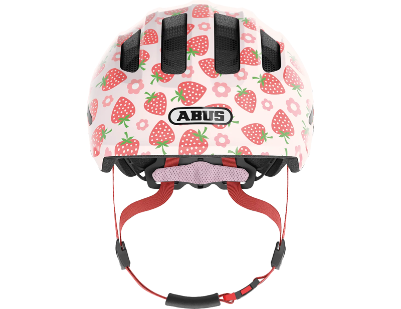Abus Smiley 3.0 Kids LED Helmet in Rose Strawberry-1
