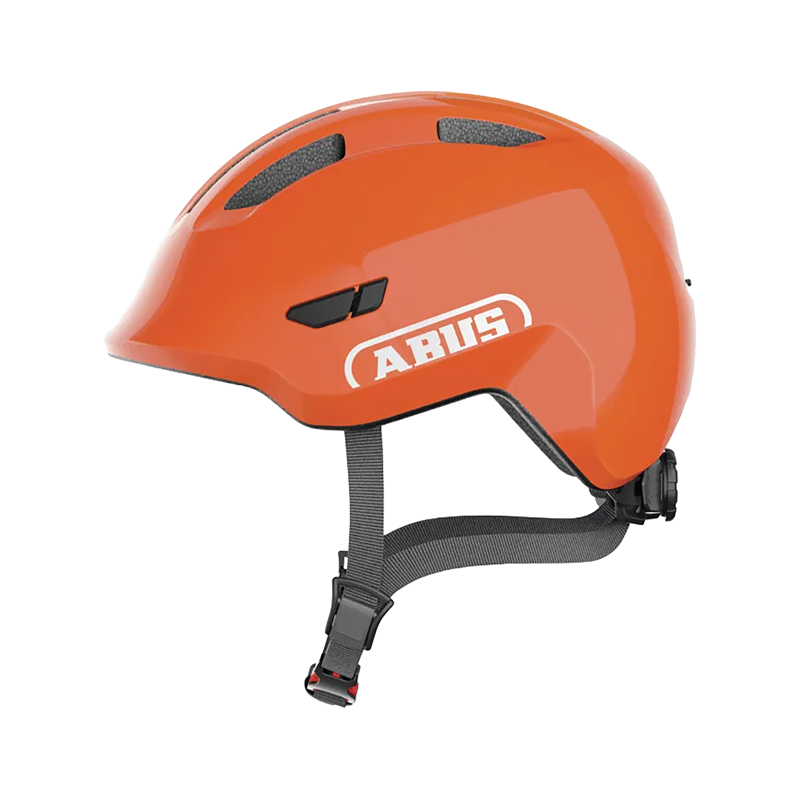 Balfes Bikes Abus Smiley 3.0 Kids Helmet in Shiny Orange | Free postage over £30, £10 off first order, price match & 0% finance.