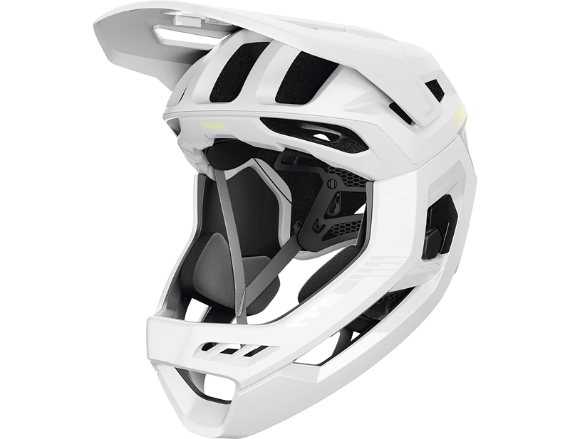 Abus Targon Full Face MTB Helmet in Lemon White