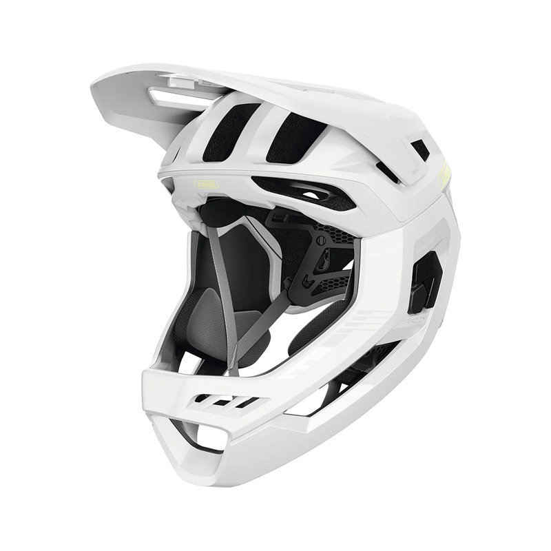 Balfes Bikes Abus ABUS Targon MIPS MTB Helmet in Lemon White | Free postage over £30, £10 off first order, price match & 0% finance.