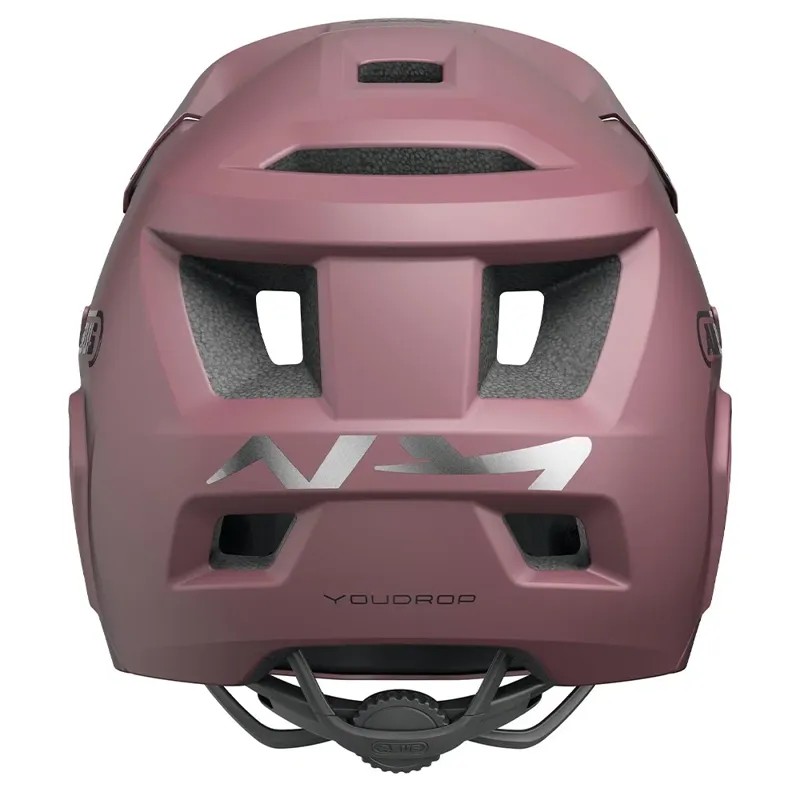 Abus YouDrop FF Kids Full-Face Mountain Bike Helmet in Blush Red-3