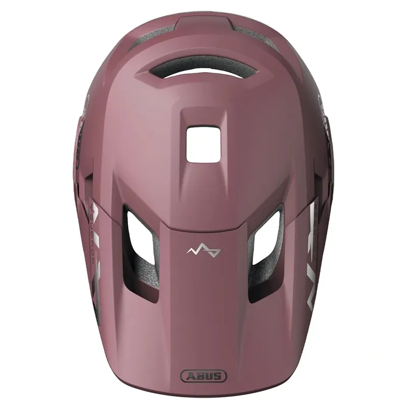 Abus YouDrop FF Kids Full-Face Mountain Bike Helmet in Blush Red-4