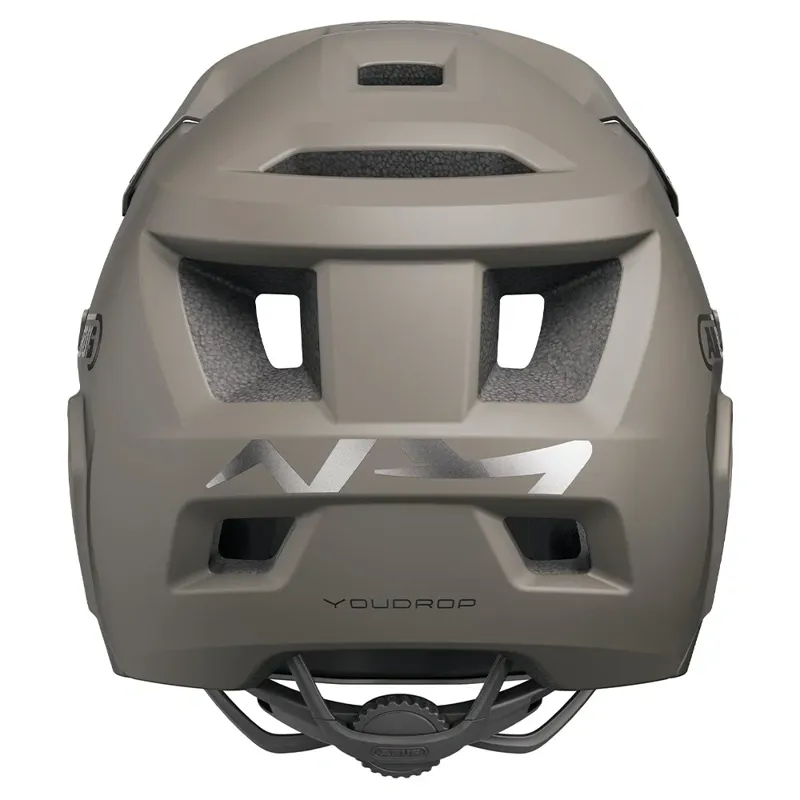 Abus YouDrop FF Kids Full-Face Mountain Bike Helmet in Dust Grey-4