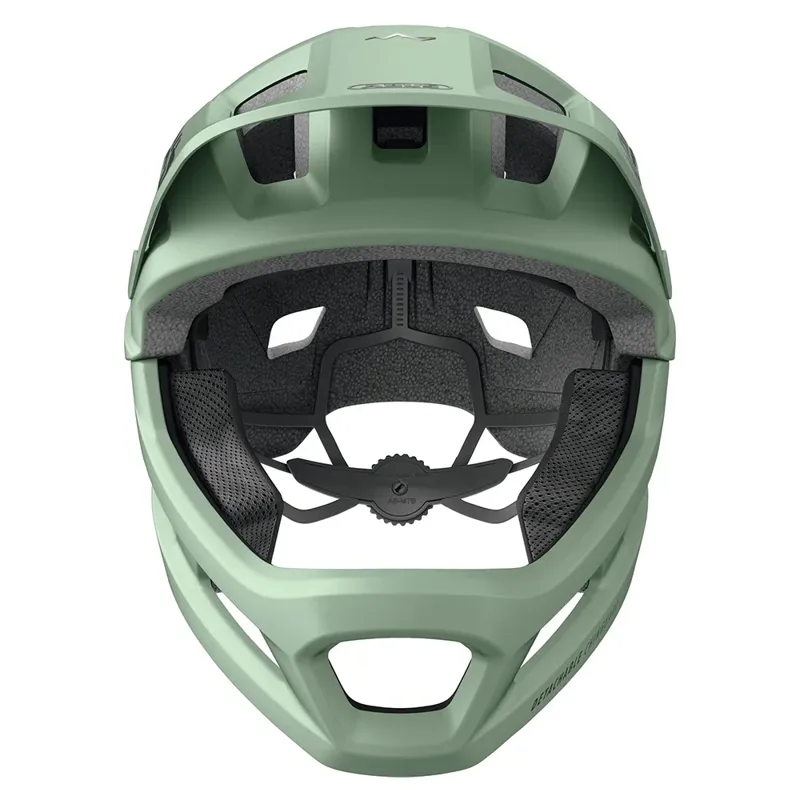Abus YouDrop FF Kids Full-Face Mountain Bike Helmet in Mist Green-1