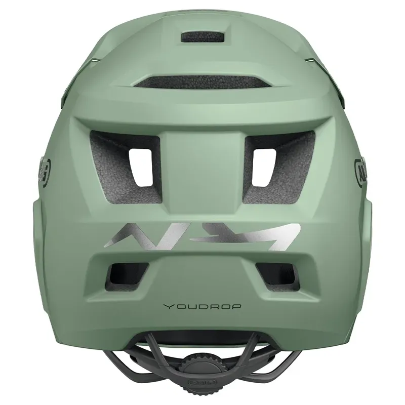Abus YouDrop FF Kids Full-Face Mountain Bike Helmet in Mist Green-4
