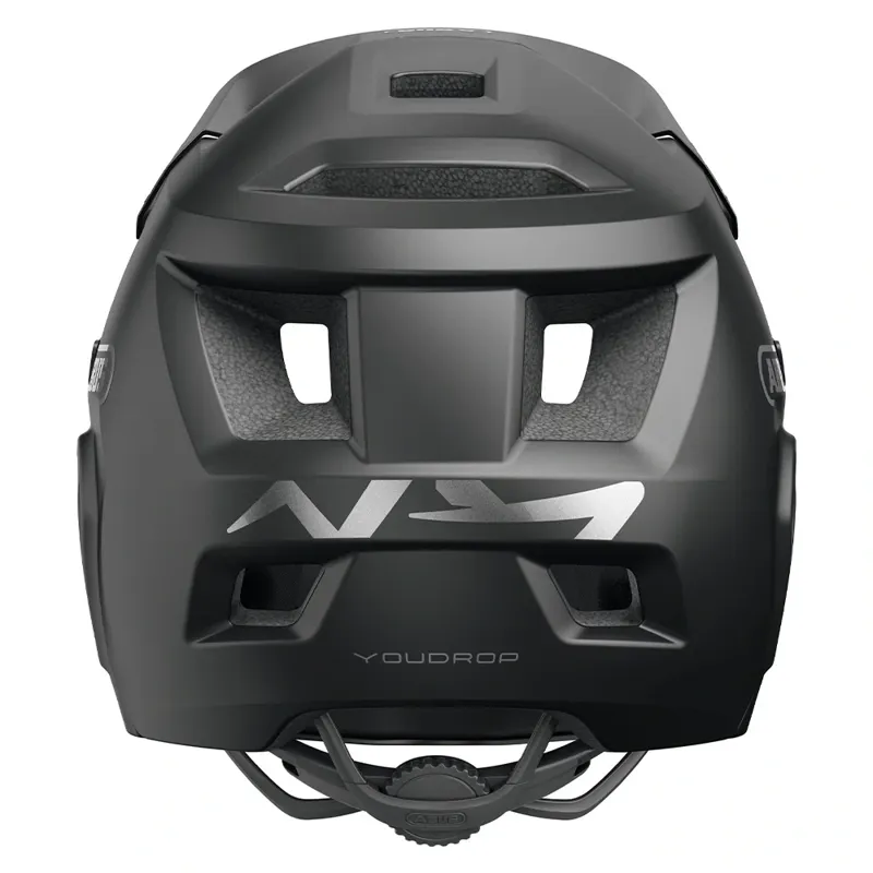 Abus YouDrop FF Kids Full-Face Mountain Bike Helmet in Muted Black-4