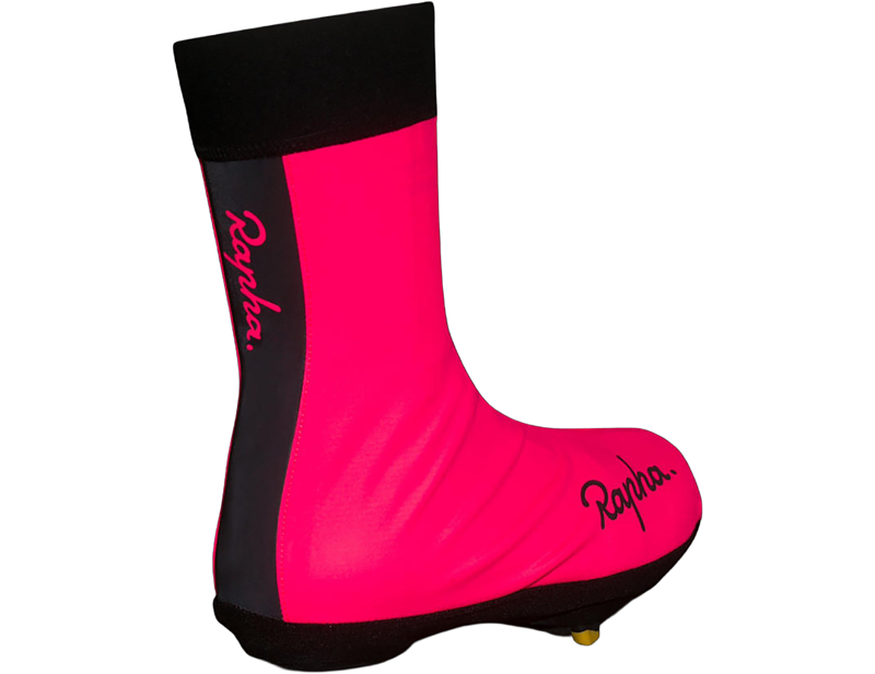Rapha Wet Weather Overshoes in High-Vis Pink-1