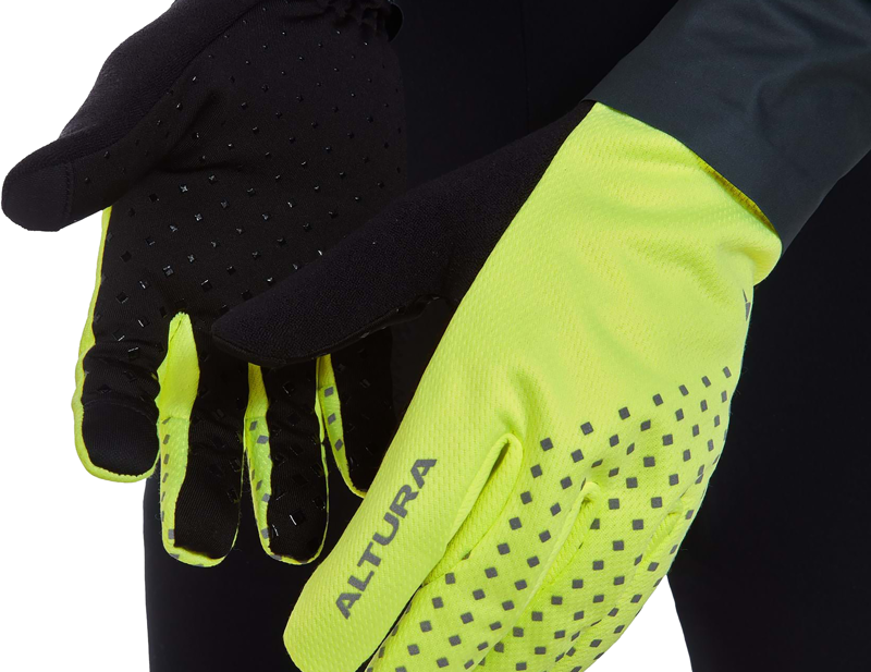 Altura Nightvision Unisex Windproof Fleece Winter Cycling Gloves in Yellow-2